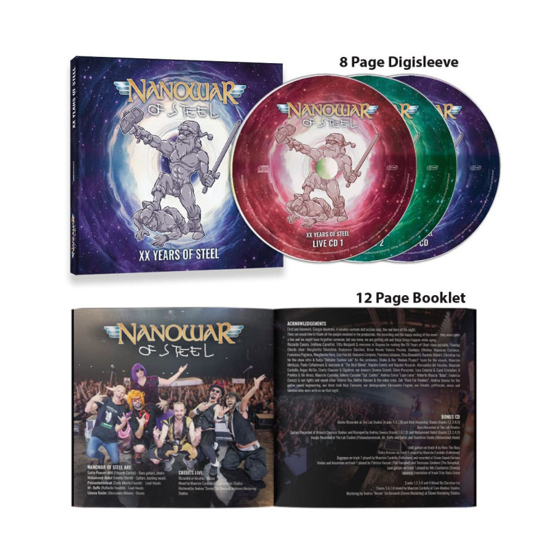 Nanowar Of Steel "XX years of steel" 3 CD Digisleeve