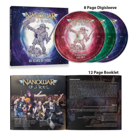 Nanowar Of Steel "XX years of steel" 3 CD Digisleeve
