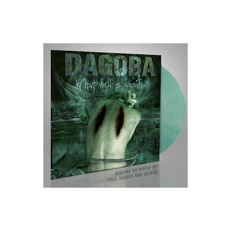 Dagoba "What hell is about" LP vinilo transparent green/clear marbled