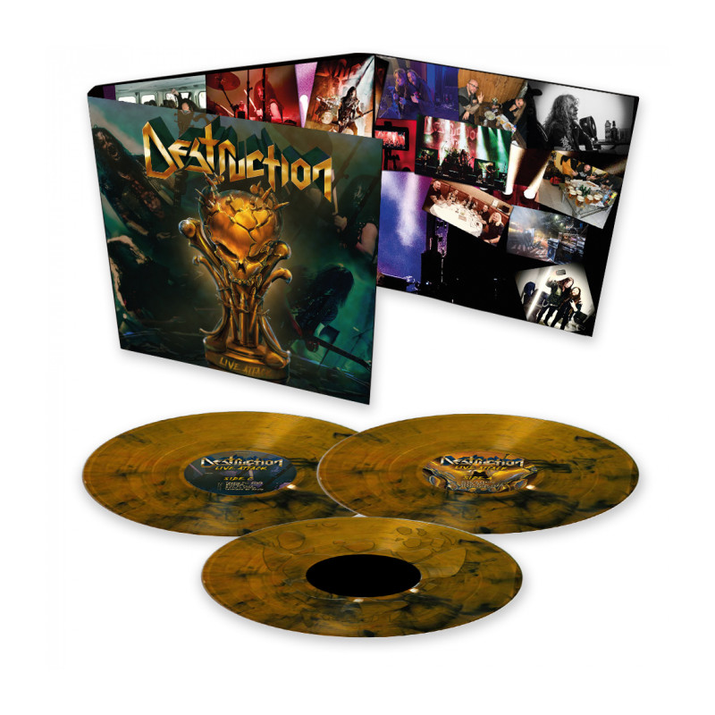Destruction "Live attack" 3 LP gold marbled vinyl