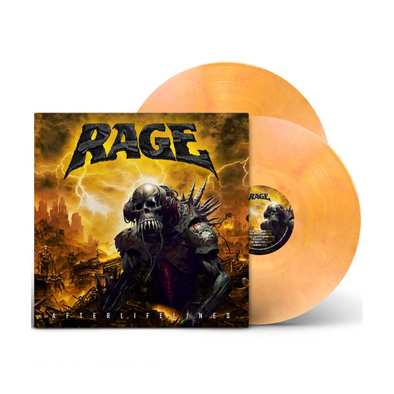 Rage "Afterlifelines"" yellow/red marbled 2 LP vinyl