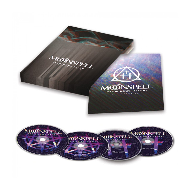 Moonspell "From down below. Live 80 meters deep" A5 Mediabook 2 DVD + Bluray + CD
