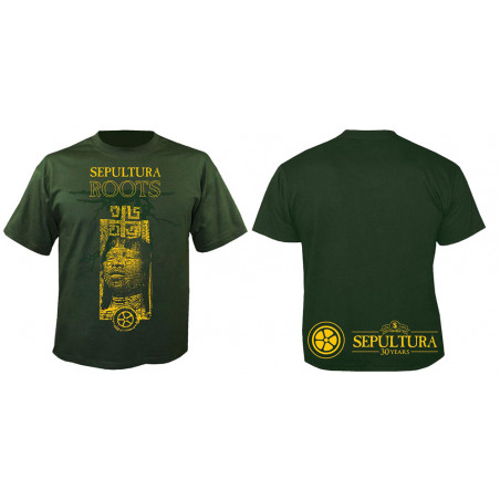 Sepultura "Roots. 30 years" camiseta verde oscuro