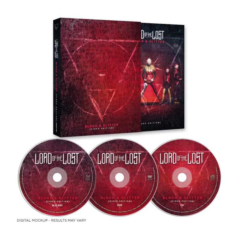 Lord Of The Lost "Blood & Glitter (Video Edition)" A5 Digipak CD + DVD + Bluray
