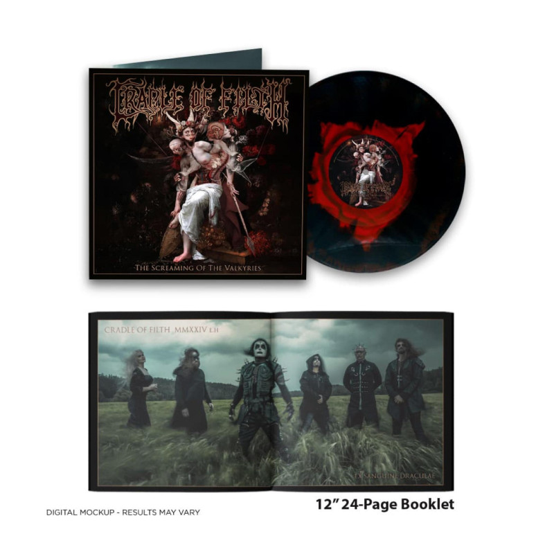 Cradle Of Filth "The screaming of the valkyries" LP vinilo negro spot rojo