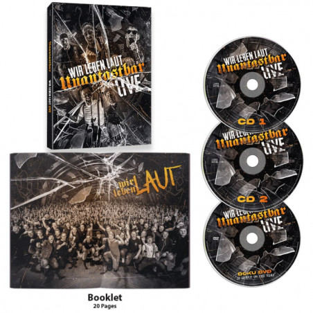 Unantastbar "Wir leben laut live" A5 Digipak 2CD + DVD