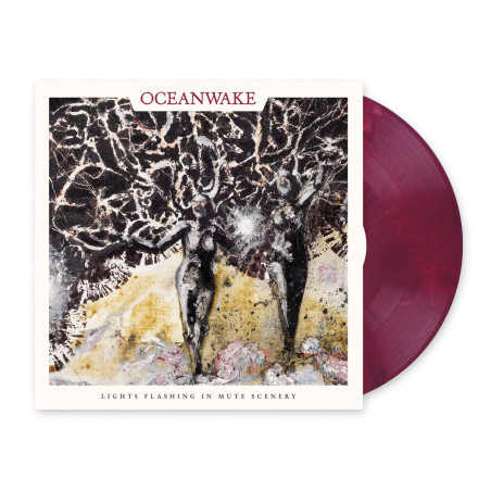 Oceanwake "Lights flashing in mute scenery" LP vinilo rojo vino salpicado