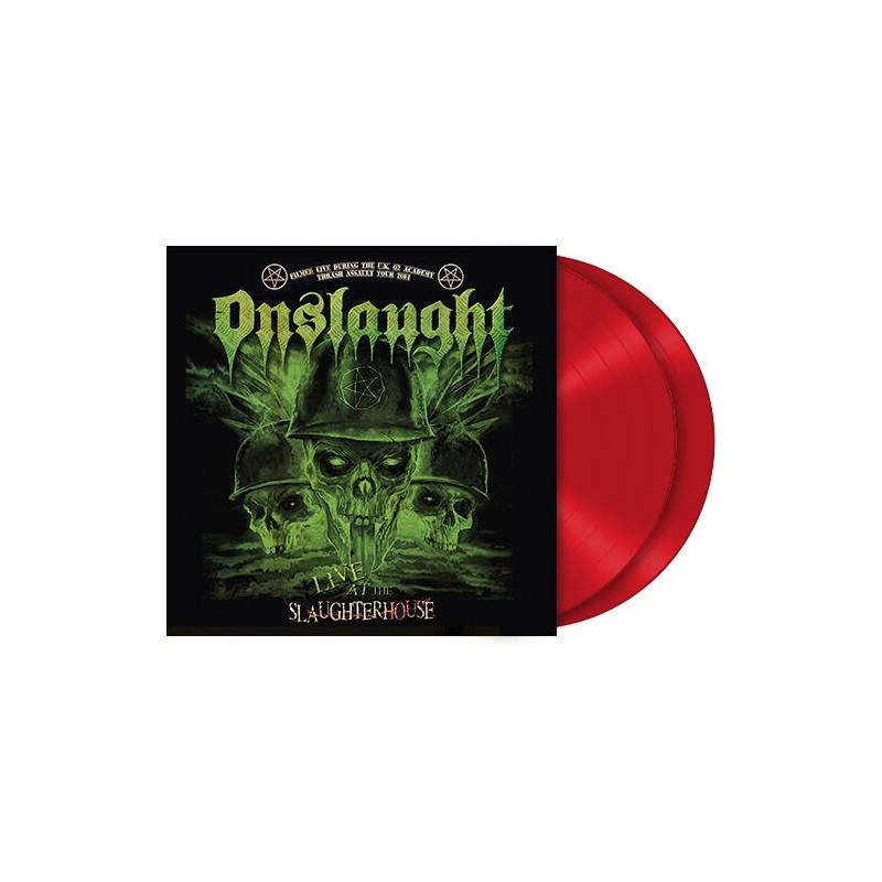 Onslaught "Live at the slaughterhouse" 2 LP vinilo rojo