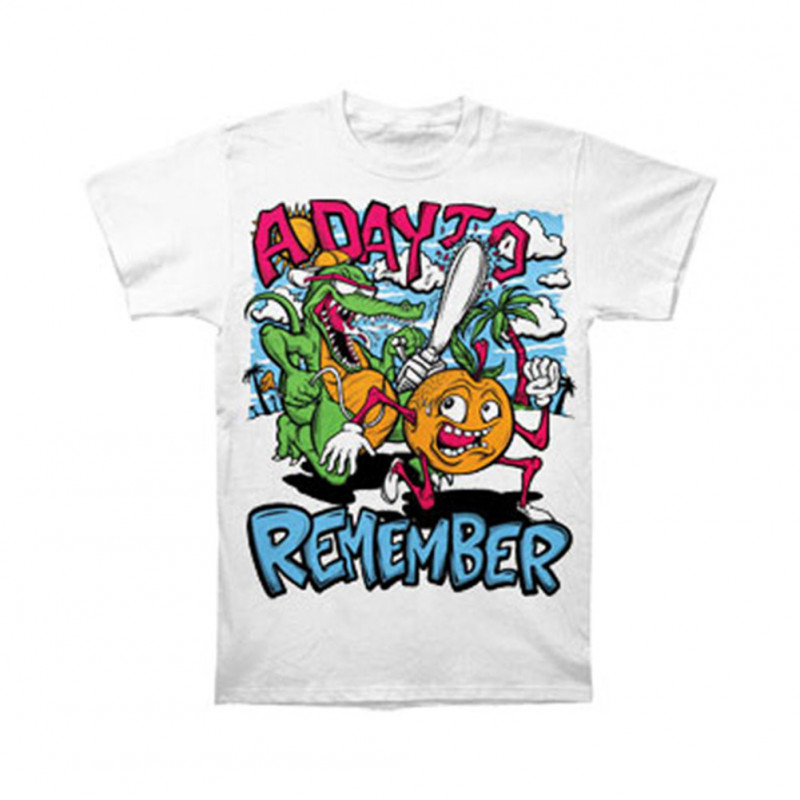 A Day To Remember "Orange your black" white T-shirt