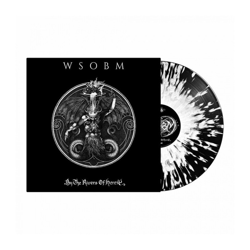 White Snakes Of Blackened Maze "By the rivers of heresy" LP vinilo negro/blanco salpicado