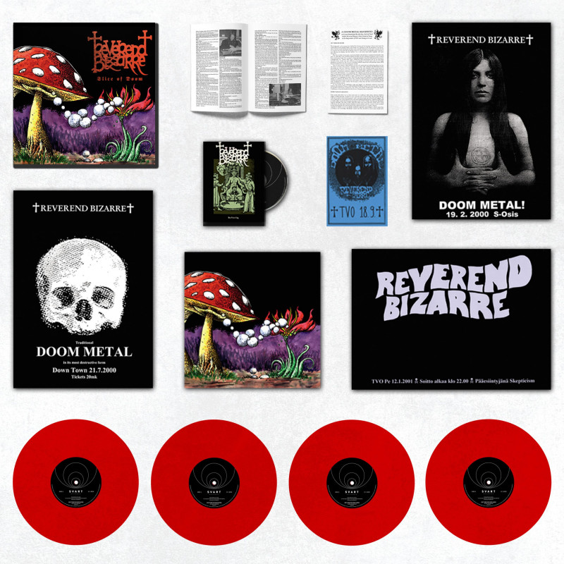 Reverend Bizarre "Slice of doom " Boxset 4 LP vinilo rojo + DVD