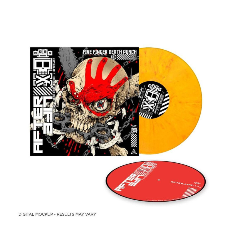 Five Finger Death Punch "Afterlife" 2 LP vinilo amarillo marmolado + slipmat
